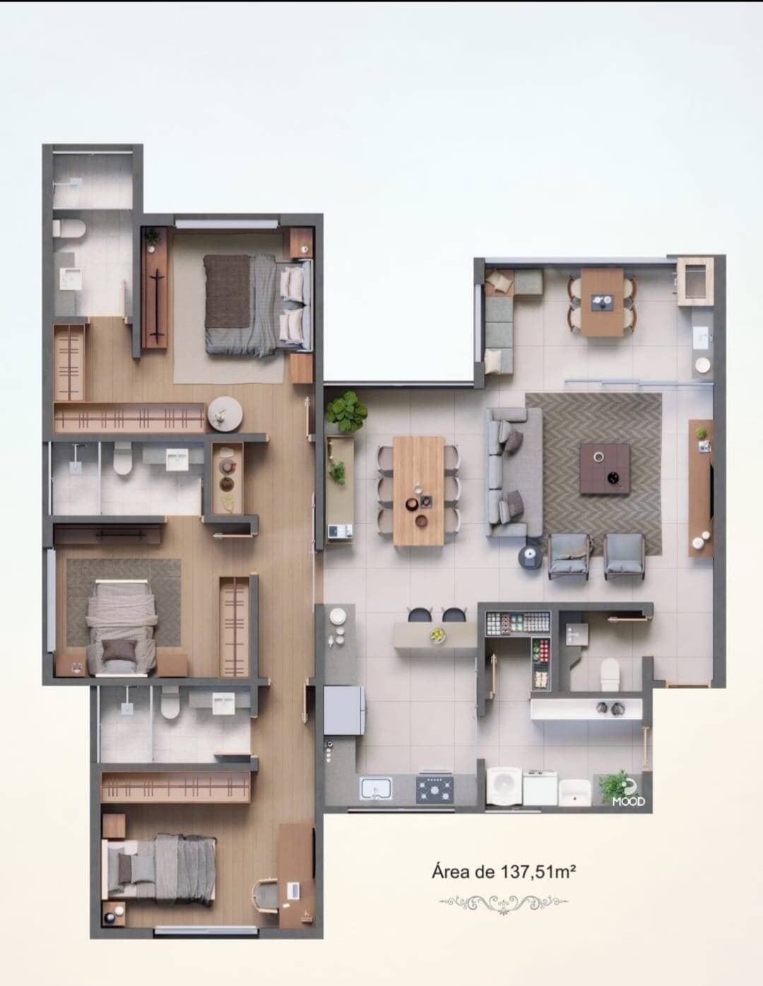 Apartamentos de alto padrão Centro